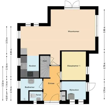 בית נופש New 3 Bedroom House 7 People Ewijk